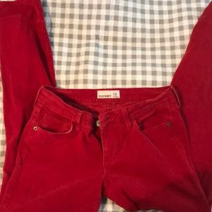 Old navy skinny jeans red corduroy